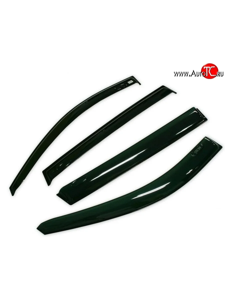 Комплект дефлекторов окон (ветровиков) 4 шт. (седан) Russtal KIA Cerato 1 LD седан дорестайлинг (2003-2007)  в Керчи Республика Крым