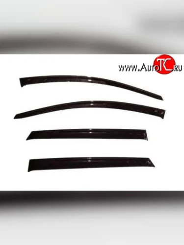 Комплект дефлекторов окон (ветровиков) 4 шт. (хетчбек, 5 дв.) Russtal KIA Rio 3 QB хэтчбек 5 дв. рестайлинг (2015-2017)