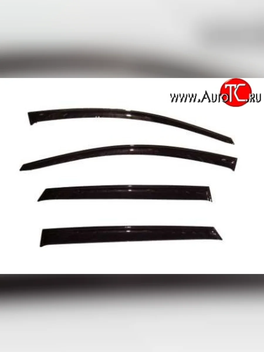 Комплект дефлекторов окон (ветровиков) 4 шт. (хетчбек, 5 дв.) Russtal KIA Rio 3 QB хэтчбек 5 дв. рестайлинг (2015-2017)  в Перми Пермском крае