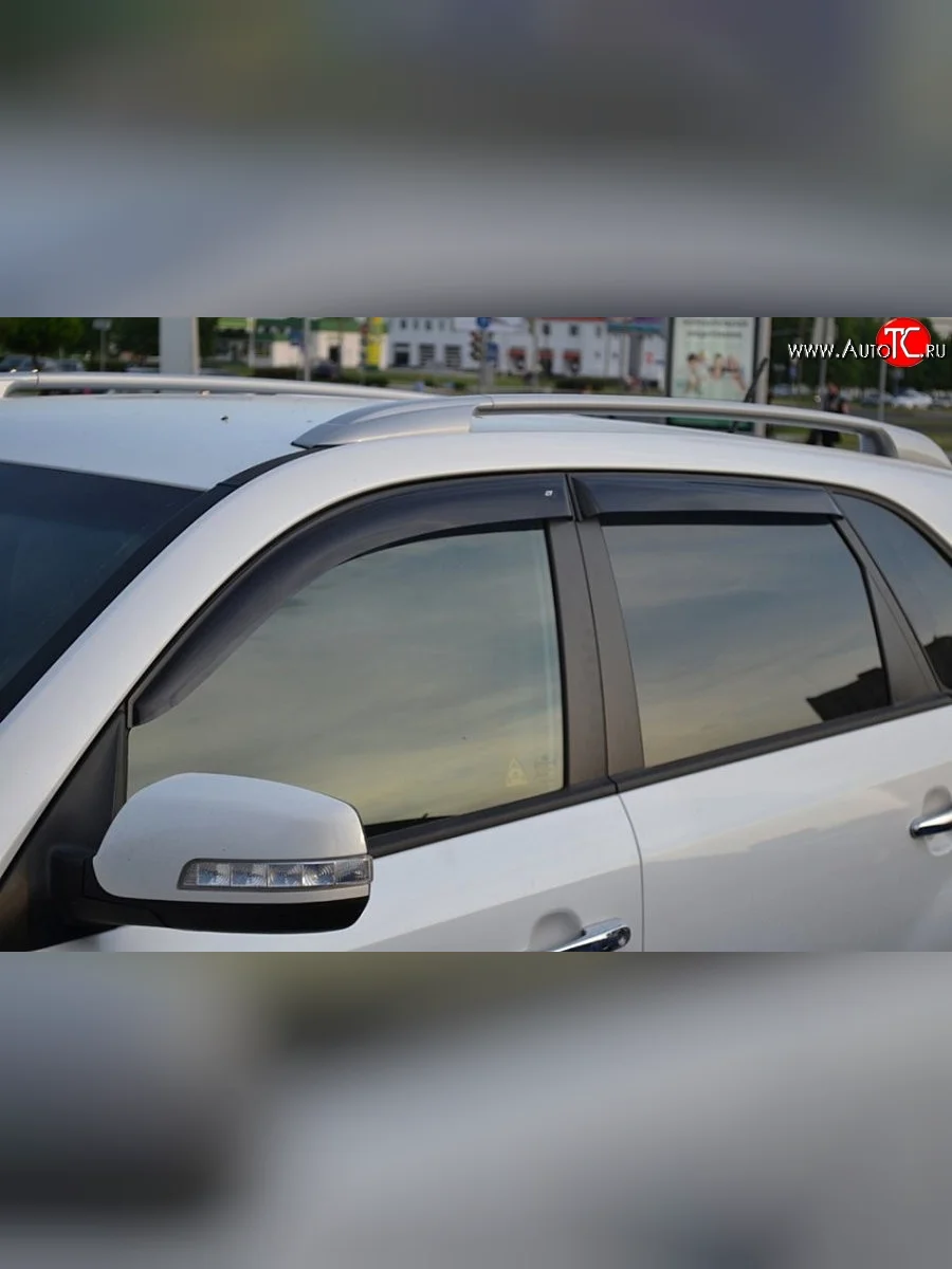 Комплект дефлекторов окон (ветровиков) 4 шт. Russtal KIA Sorento XM рестайлинг (2012-2015)  в Самаре Самарской области