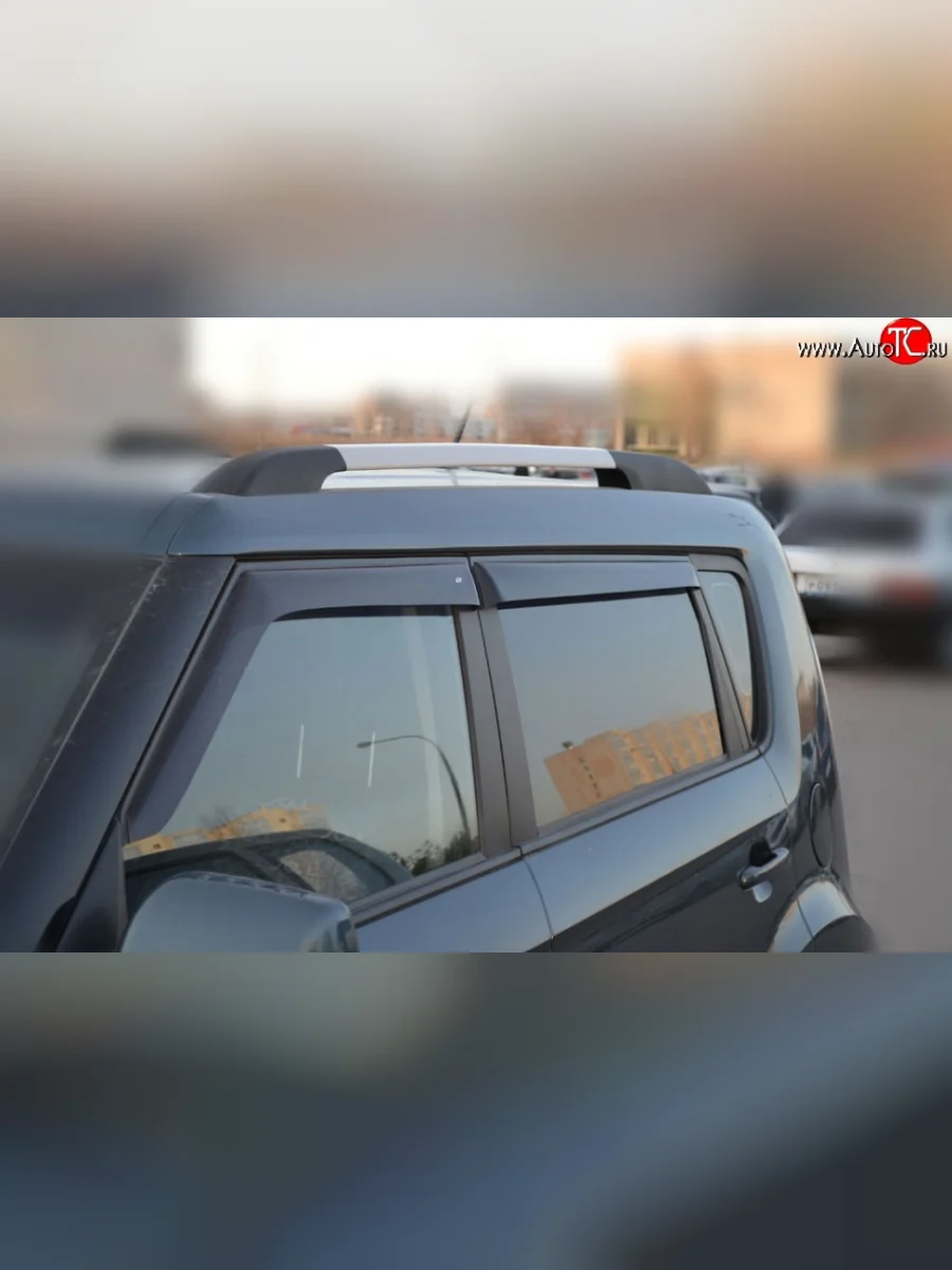 Комплект дефлекторов окон (ветровиков) 4 шт. Russtal KIA Soul AM дорестайлинг (2008-2011)  в Самаре Самарской области