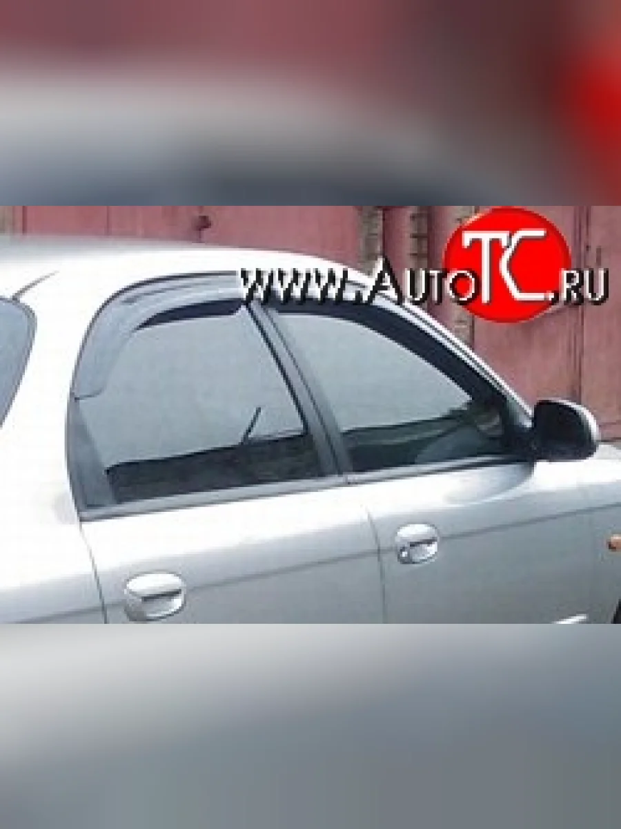 Комплект дефлекторов окон (ветровиков) 4 шт. (рестайлинг) Russtal KIA Spectra (2000-2009)  в Самаре Самарской области