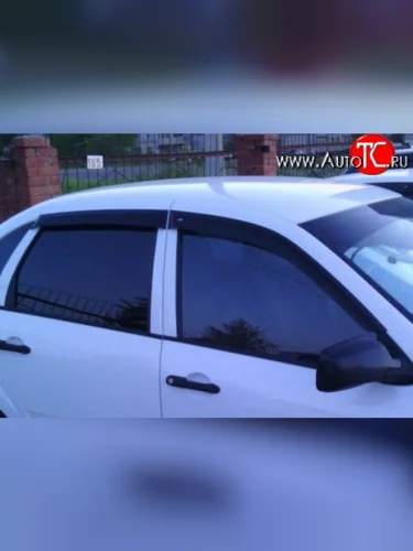 Комплект дефлекторов окон (ветровиков) 4 шт. Russtal Лада ВАЗ Гранта 2190 седан  дорестайлинг (2011-2017)