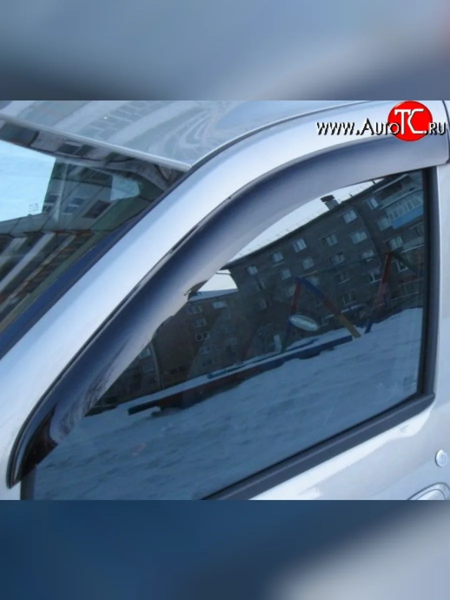 Комплект дефлекторов окон (ветровиков) 4 шт. (2 двери) Russtal Лада ВАЗ Ларгус дорестайлинг R90 (2012-2021)  в Воронеже Воронежской области