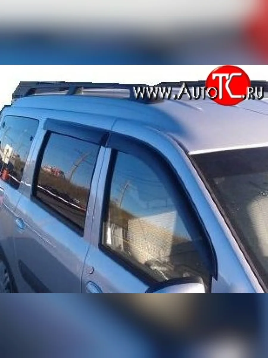 Комплект дефлекторов окон (ветровиков) 4 шт. Russtal Лада ВАЗ Ларгус дорестайлинг R90 (2012-2021)  в Самаре Самарской области