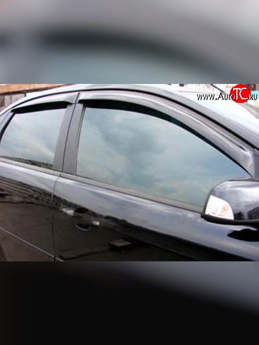 Комплект дефлекторов окон (ветровиков) 4 шт. Russtal Mazda 3/Axela BK дорестайлинг седан (2003-2006)  в Самаре Самарской области