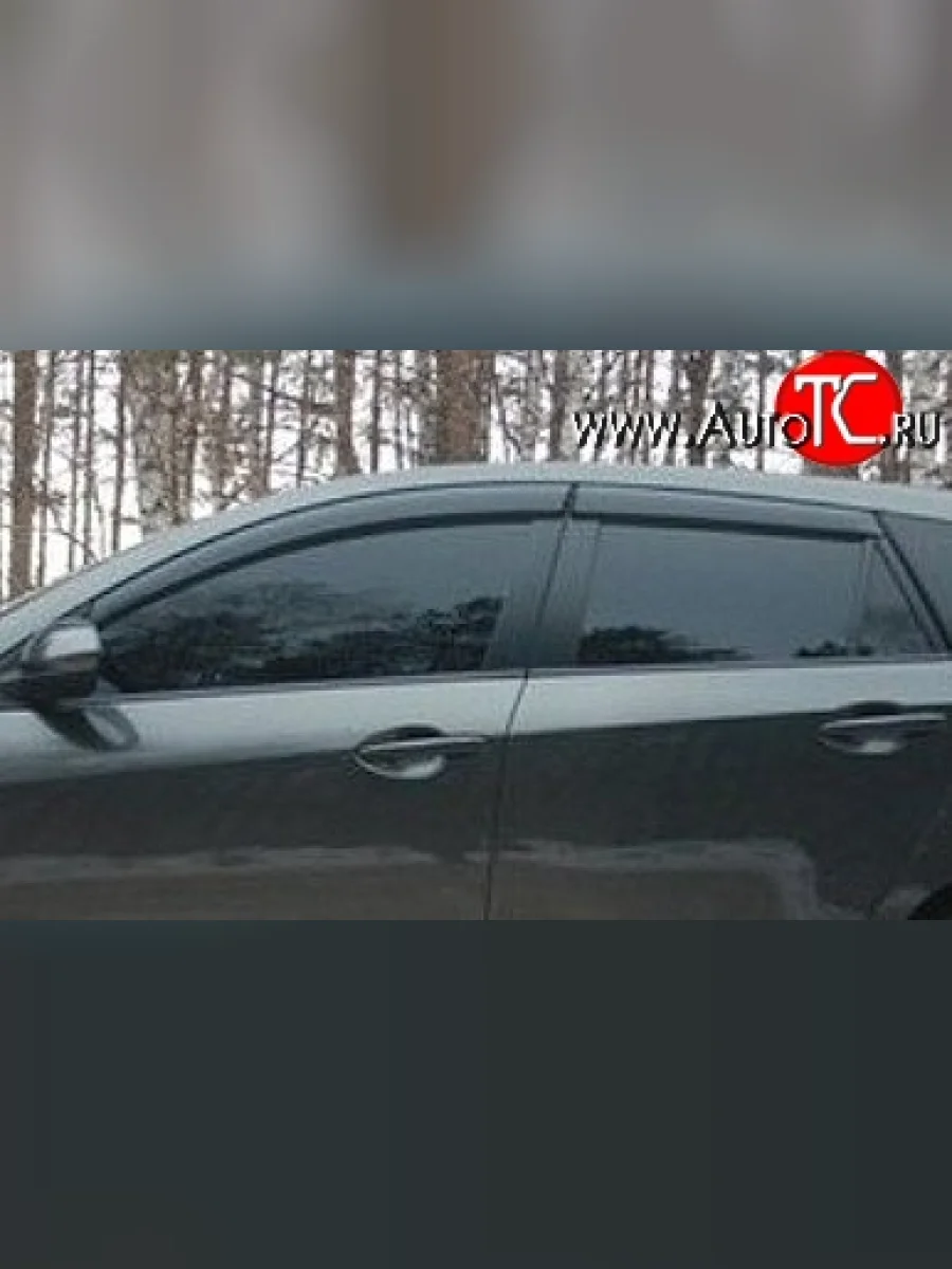 Комплект дефлекторов окон (ветровиков) 4 шт. Russtal Mazda 3/Axela BL дорестайлинг, хэтчбэк 5 дв. (2009-2011)  с доставкой в г. Керчь