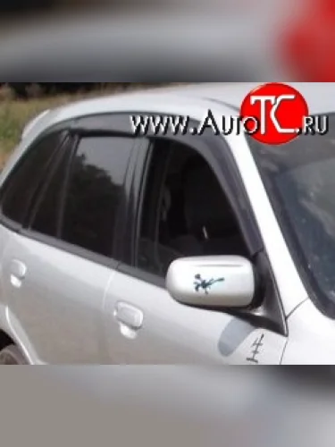 Комплект дефлекторов окон (ветровиков) 4 шт. (хетчбек) Russtal Mazda 323/Familia седан BJ дорестайлинг (1998-2000)
