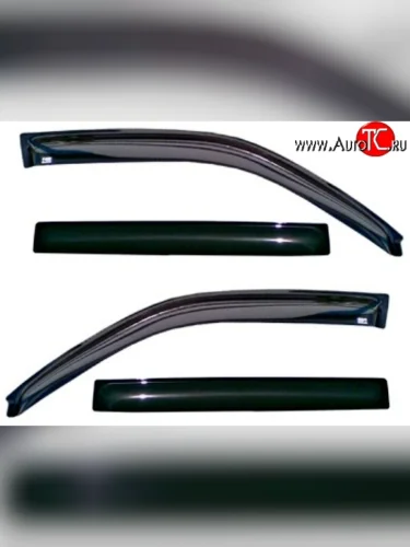 Комплект дефлекторов окон (ветровиков) 4 шт. (седан) Russtal Mazda 323/Familia седан BJ дорестайлинг (1998-2000)