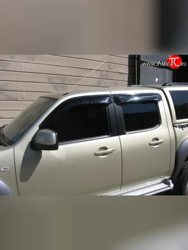 Комплект дефлекторов окон (ветровиков) 4 шт. Russtal Mazda BT-50 (2006-2011)