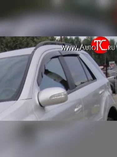 Комплект дефлекторов окон (ветровиков) 4 шт. Russtal Mercedes-Benz ML class W164 дорестайлинг (2005-2008)