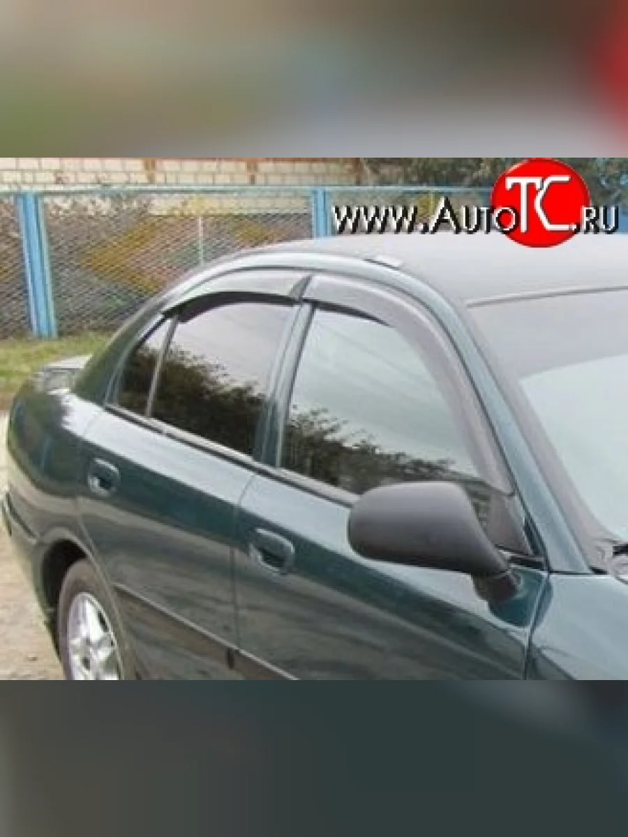 Комплект дефлекторов окон (ветровиков) 4 шт. (седан) Russtal Mitsubishi Carisma (1999-2004)  в Перми Пермском крае