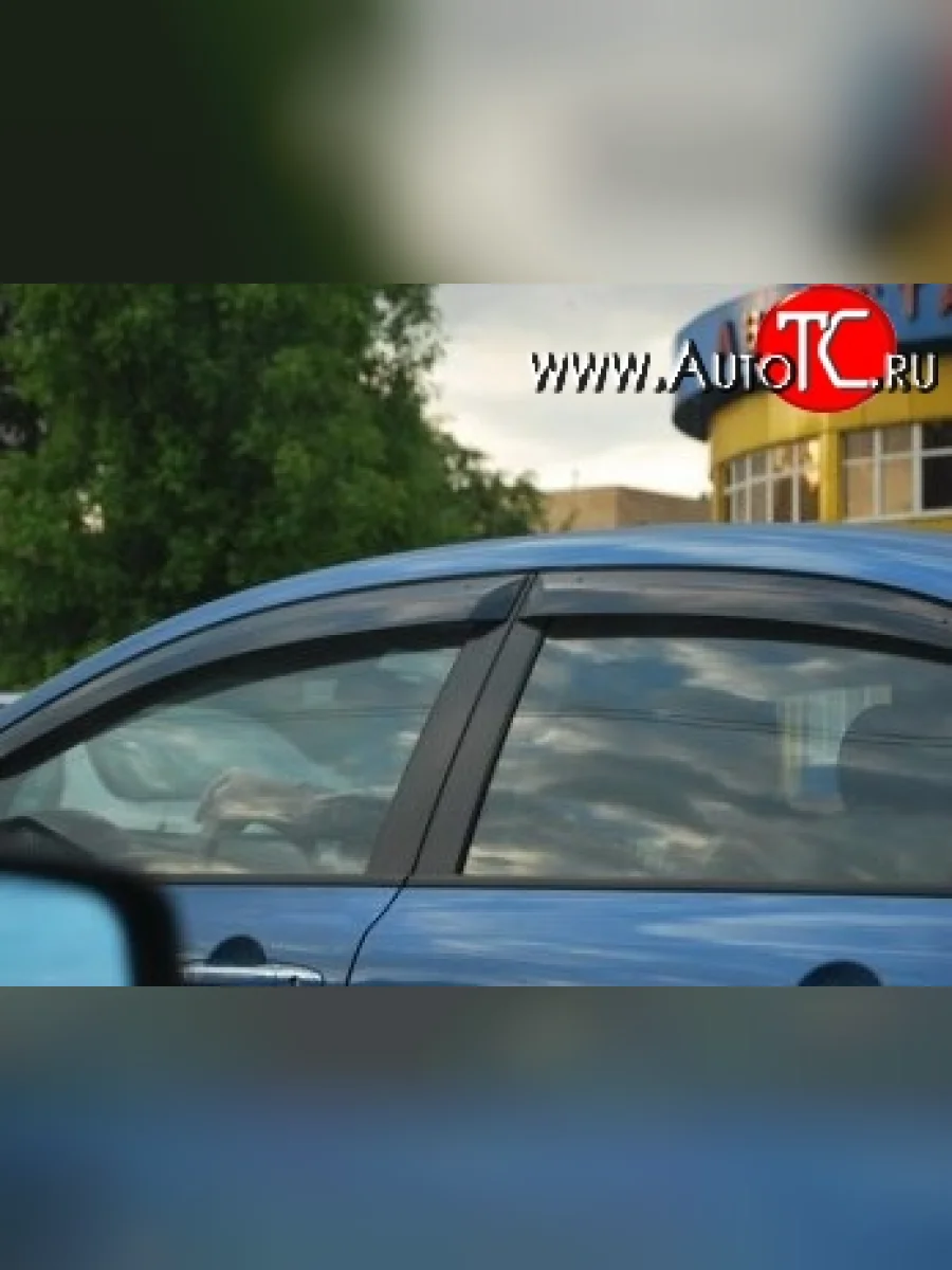 Комплект дефлекторов окон (ветровиков) 4 шт. (седан) Russtal Mitsubishi Lancer 9 CS седан 2-ой рестайлинг (2005-2009)  в Керчи Республика Крым