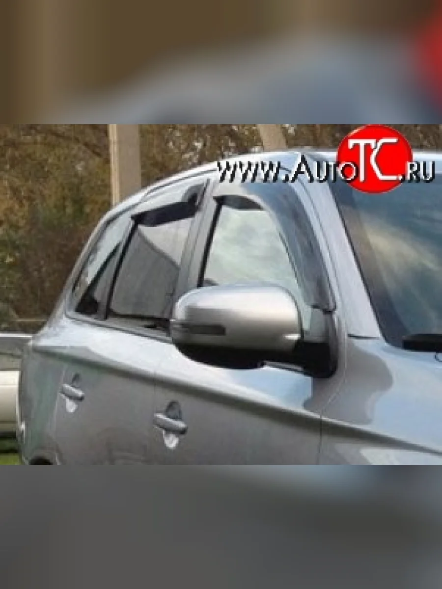 Комплект дефлекторов окон (ветровиков) 4 шт. Russtal Mitsubishi Outlander GF дорестайлинг (2012-2014)  в Воронеже Воронежской области