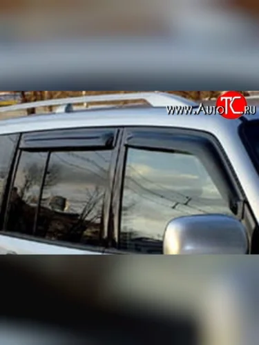 Комплект дефлекторов окон (ветровиков) 4 шт. (5 дверей) Russtal Mitsubishi Pajero 4 V90 дорестайлинг (2006-2011)