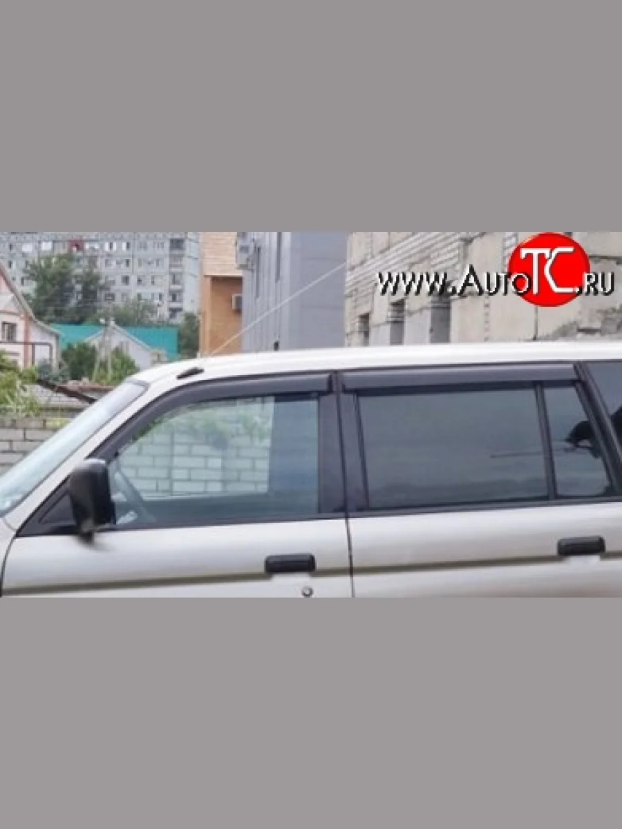 Комплект дефлекторов окон (ветровиков) 4 шт. Russtal Mitsubishi Pajero Sport PA рестайлинг (2004-2008)  в Воронеже Воронежской области