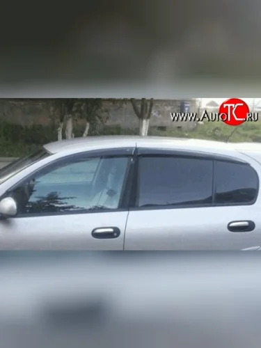 Комплект дефлекторов окон (ветровиков) 4 шт. (хетчбек, 5 дверей) Russtal Nissan Almera 2 N16 седан дорестайлинг (2000-2003)