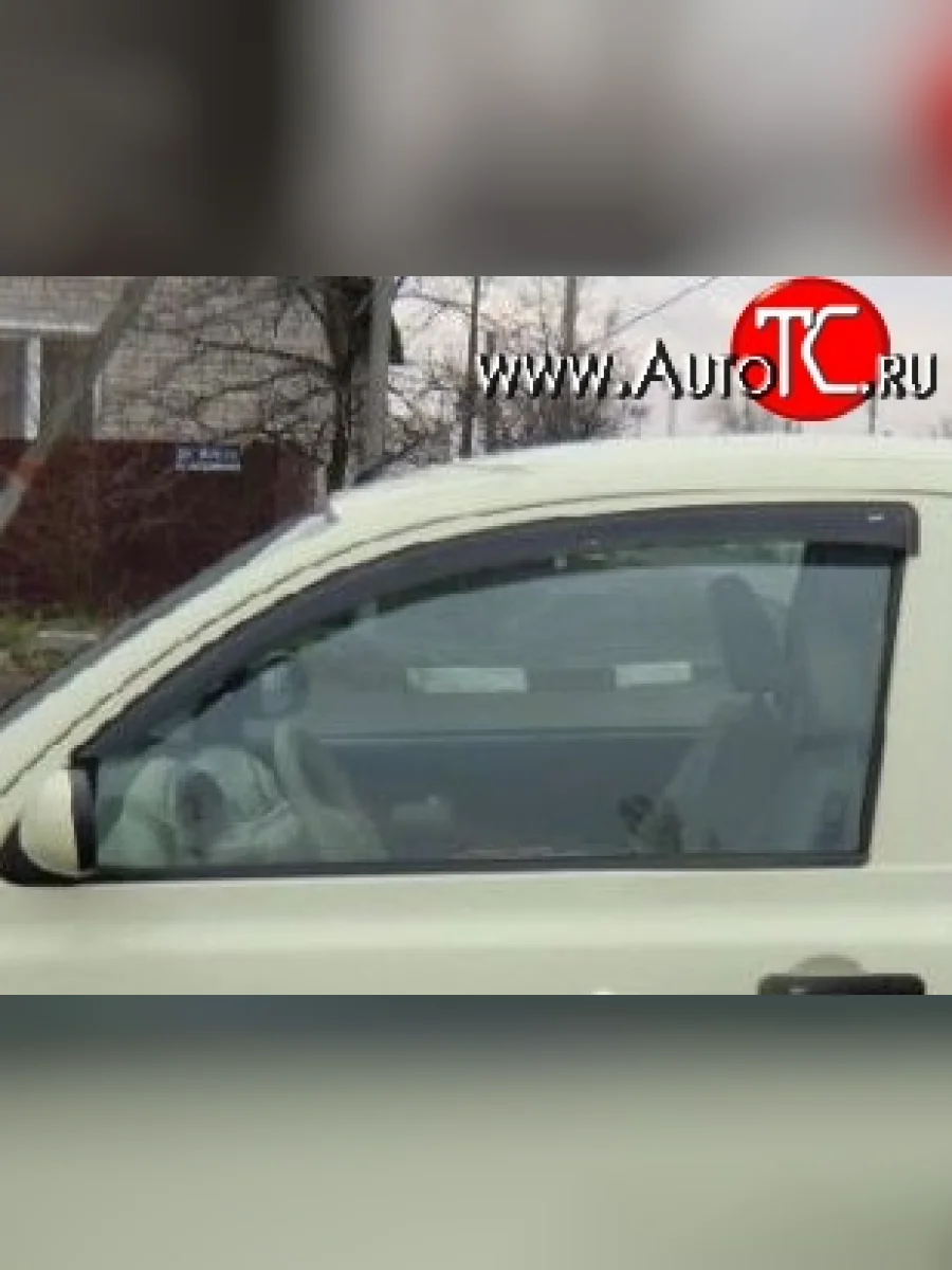 Комплект дефлекторов окон (ветровиков) 4 шт. (3 двери) Russtal Nissan Micra K12 5 дв. дорестайлинг (2002-2005)  в Перми Пермском крае