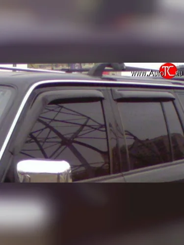 Комплект дефлекторов окон (ветровиков) 4 шт. Russtal Nissan Patrol 5 Y61 2-ой рестайлинг (2004-2010)
