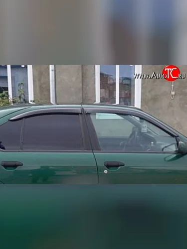 Комплект дефлекторов окон (ветровиков) 4 шт. Russtal Nissan Primera 2 P11 седан дорестайлинг (1995-2000)