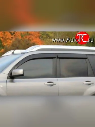 Комплект дефлекторов окон (ветровиков) 4 шт. Russtal Nissan X-trail 2 T31 дорестайлинг (2007-2011)