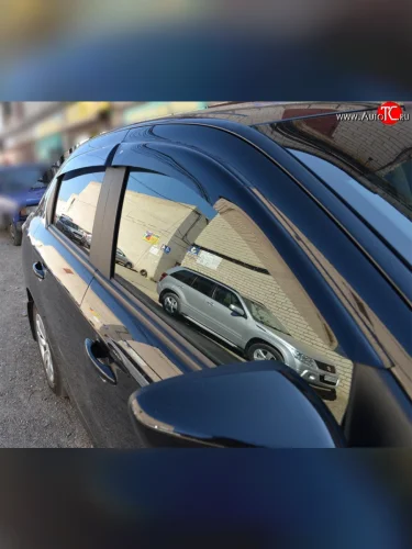 Комплект дефлекторов окон (ветровиков) 4 шт. (седан) Russtal Peugeot 301 (2012-2017)