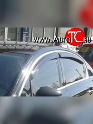 Комплект дефлекторов окон (ветровиков) 4 шт. (седан) Russtal Peugeot 508 седан (2010-2014)