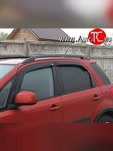 Комплект дефлекторов окон (ветровиков) 4 шт. (хетчбек) Russtal Suzuki SX4 GYA,GYB  рестайлинг, хэтчбэк (2010-2016)