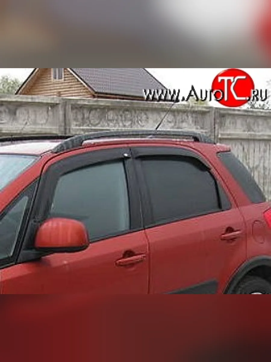 Комплект дефлекторов окон (ветровиков) 4 шт. (хетчбек) Russtal Suzuki SX4 GYA,GYB  рестайлинг, хэтчбэк (2010-2016)  в Самаре Самарской области