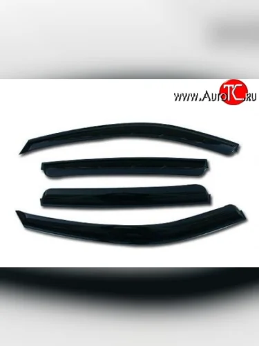 Комплект дефлекторов окон (ветровиков) 4 шт. Cross Russtal Suzuki SX4 JYB, JYA хэтчбэк дорестайлинг (2013-2016)
