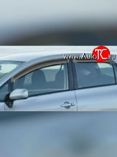 Комплект дефлекторов окон (ветровиков) 4 шт. Russtal Toyota Auris E150 хэтчбэк 5 дв. дорестайлинг (2006-2010)