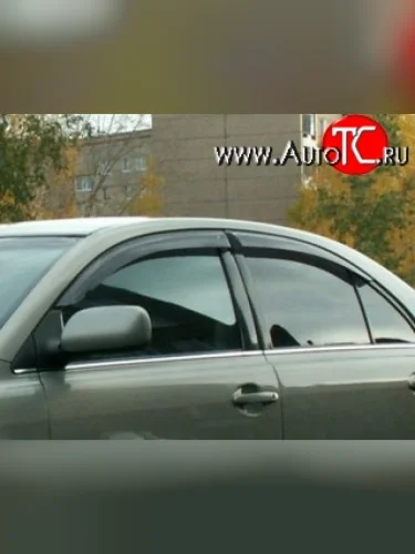 Комплект дефлекторов окон (ветровиков) 4 шт. (седан) Russtal Toyota Avensis T250 седан дорестайлинг (2003-2006)