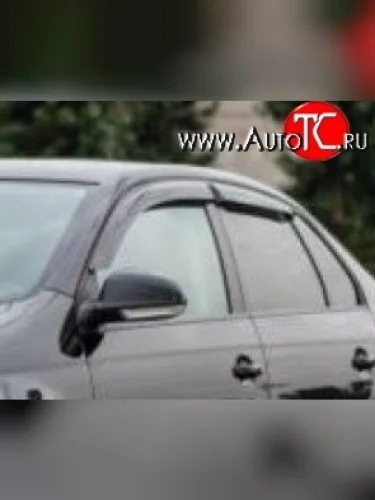 Комплект дефлекторов окон (ветровиков) 4 шт. (седан) Russtal Volkswagen Jetta A6 седан дорестайлинг (2011-2015)