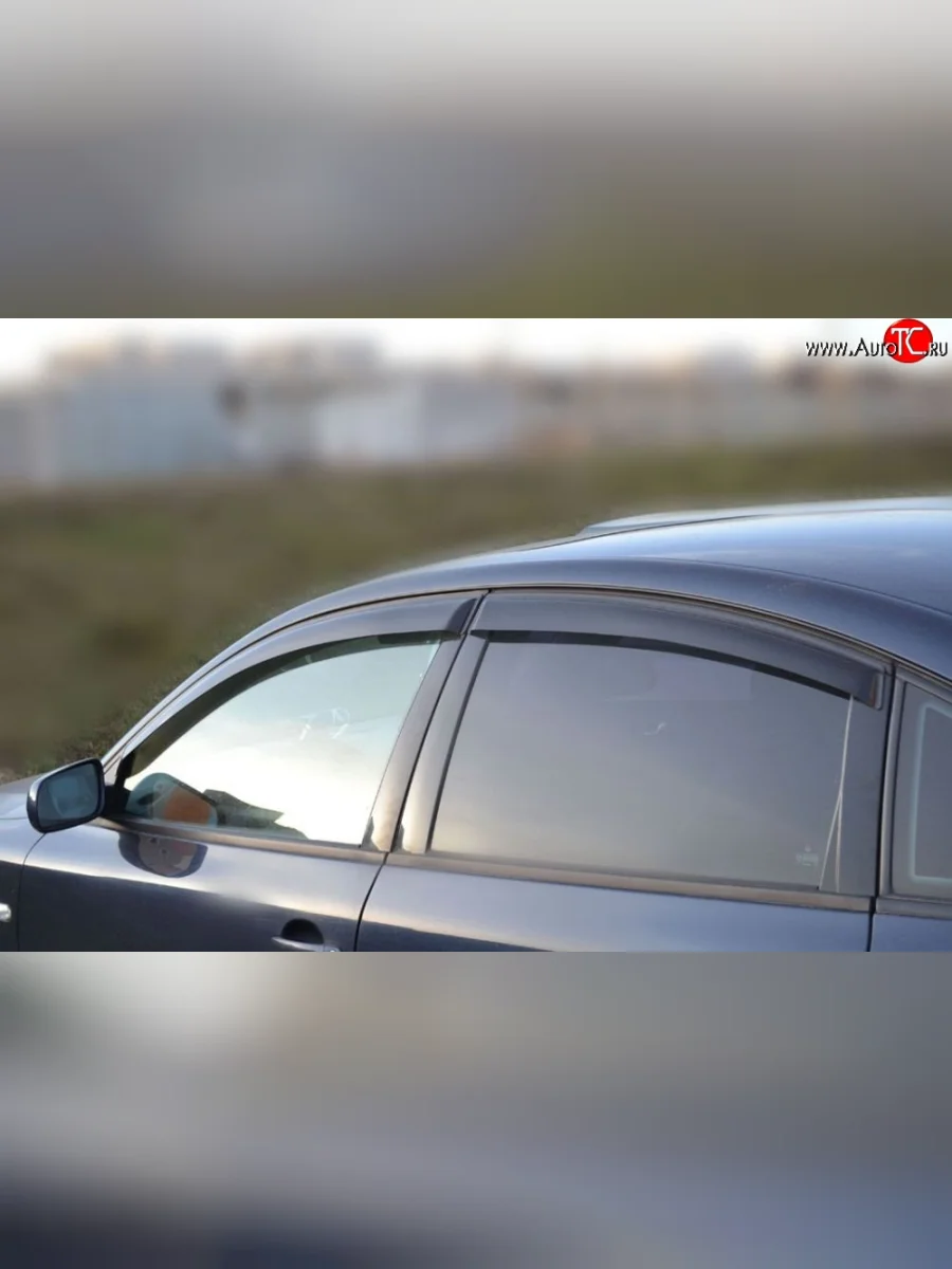 Комплект дефлекторов окон (ветровиков) 4 шт. (седан) Russtal Volkswagen Passat B5.5 седан рестайлинг (2000-2005)  в Самаре Самарской области