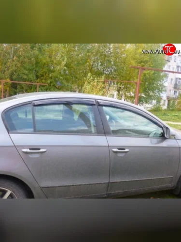Комплект дефлекторов окон (ветровиков) 4 шт. Variant Russtal Volkswagen Passat B6 седан (2005-2011)