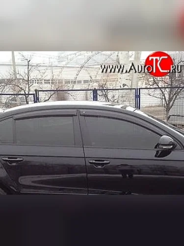 Комплект дефлекторов окон (ветровиков) 4 шт. (седан) Russtal Volkswagen Passat B6 седан (2005-2011)
