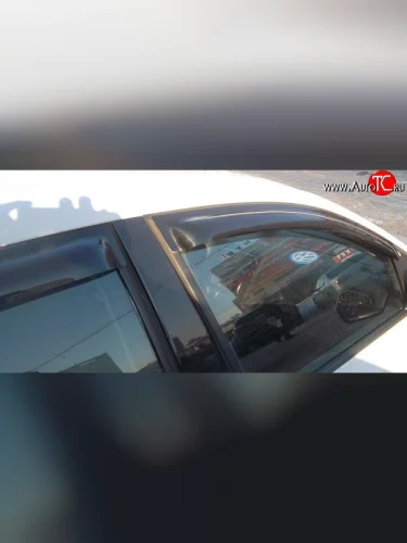 Комплект дефлекторов окон (ветровиков) 4 шт. (5 дверей) Russtal Volkswagen Polo Mk5 6R,6C,61 хэтчбек 5 дв. дорестайлинг (2009-2015)