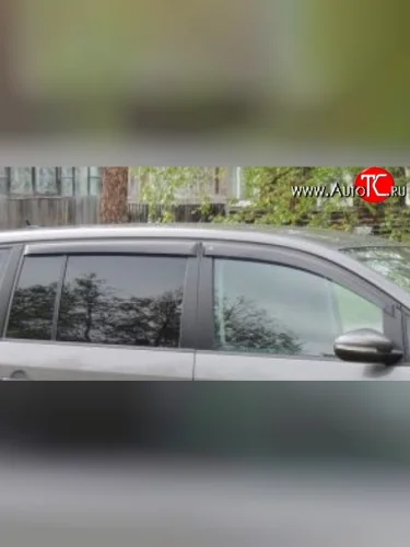 Комплект дефлекторов окон (ветровиков) 4 шт. (рестайлинг) Russtal Volkswagen Touran 1T дорестайлинг минивэн (2003-2006)