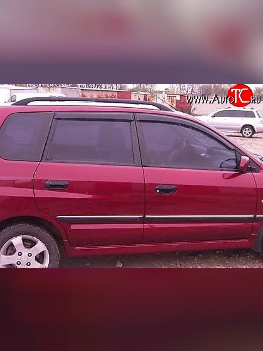 Комплект дефлекторов окон (ветровиков) 4 шт. Russtal Mitsubishi Space Wagon N94W (1998-2005)  в Керчи Республика Крым