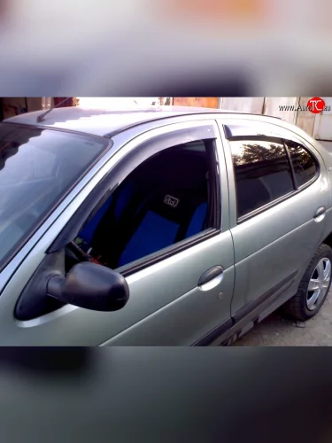 Комплект дефлекторов окон (ветровиков) 4 шт. (хетчбек) Russtal Renault Megane BA,LA хэтчбэк 5 дв. дорестайлинг (1995-1999)