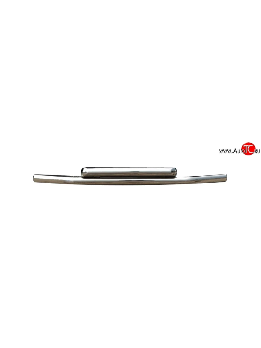 Защита заднего бампера (Ø76 и 42 мм, нержавейка) SLITKOFF Toyota Land Cruiser 200 1-ый рестайлинг (2012-2015)  в Самаре Самарской области