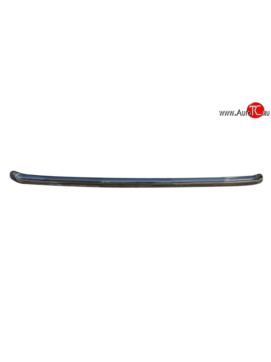 Одинарная защита заднего бампера из трубы с угловатыми сгибами диаметром 76 мм (рестайлинг) SLITKOFF Toyota Land Cruiser 200 1-ый рестайлинг (2012-2015)  в Самаре Самарской области