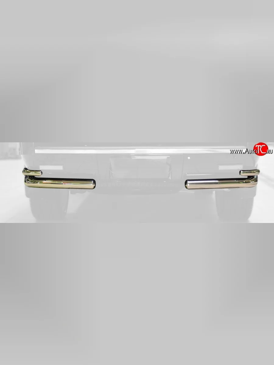 Защита заднего бампера (2 трубы Ø76 и 63 мм уголки, нержавейка) SLITKOFF  Toyota Land Cruiser (2012-2015) 200  в Самаре Самарской области