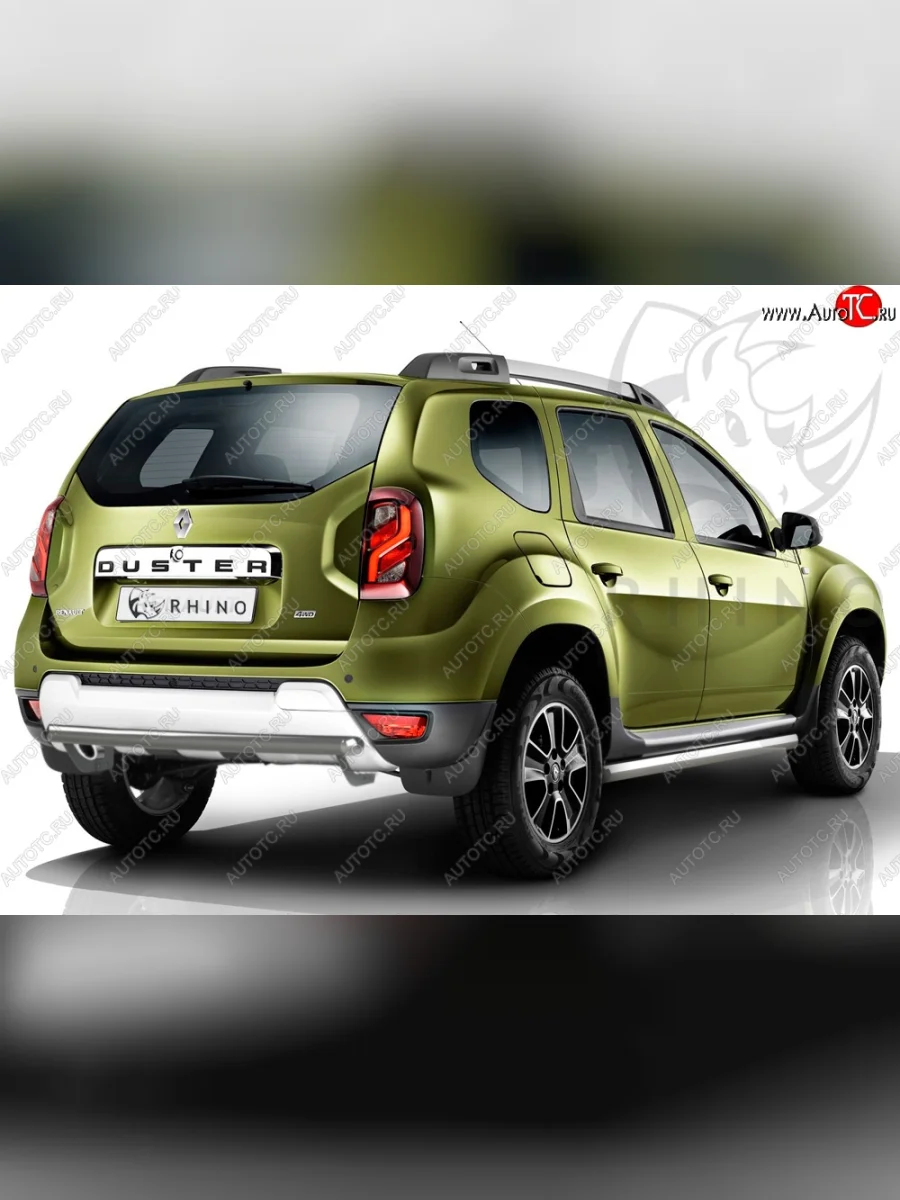 Защита порогов из круглой трубы диаметром 63 мм SLITKOFF Renault Duster HS рестайлинг (2015-2021) (Сталь с полимерным покрытием. Цвет: серебристый)  в Самаре Самарской области