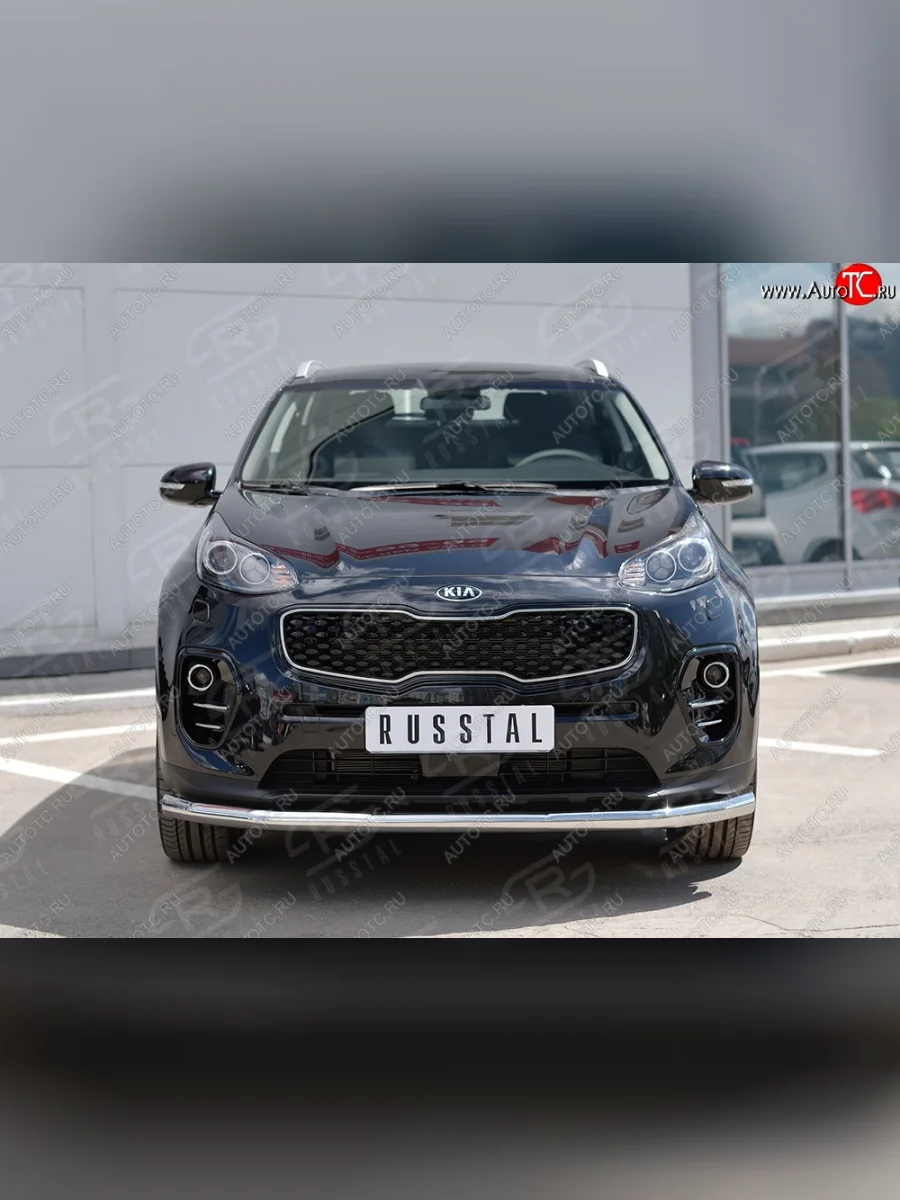 Защита переднего бампера (Ø63 мм, нержавейка) SLITKOFF  KIA Sportage (2016-2018) 4 QL  в Самаре Самарской области