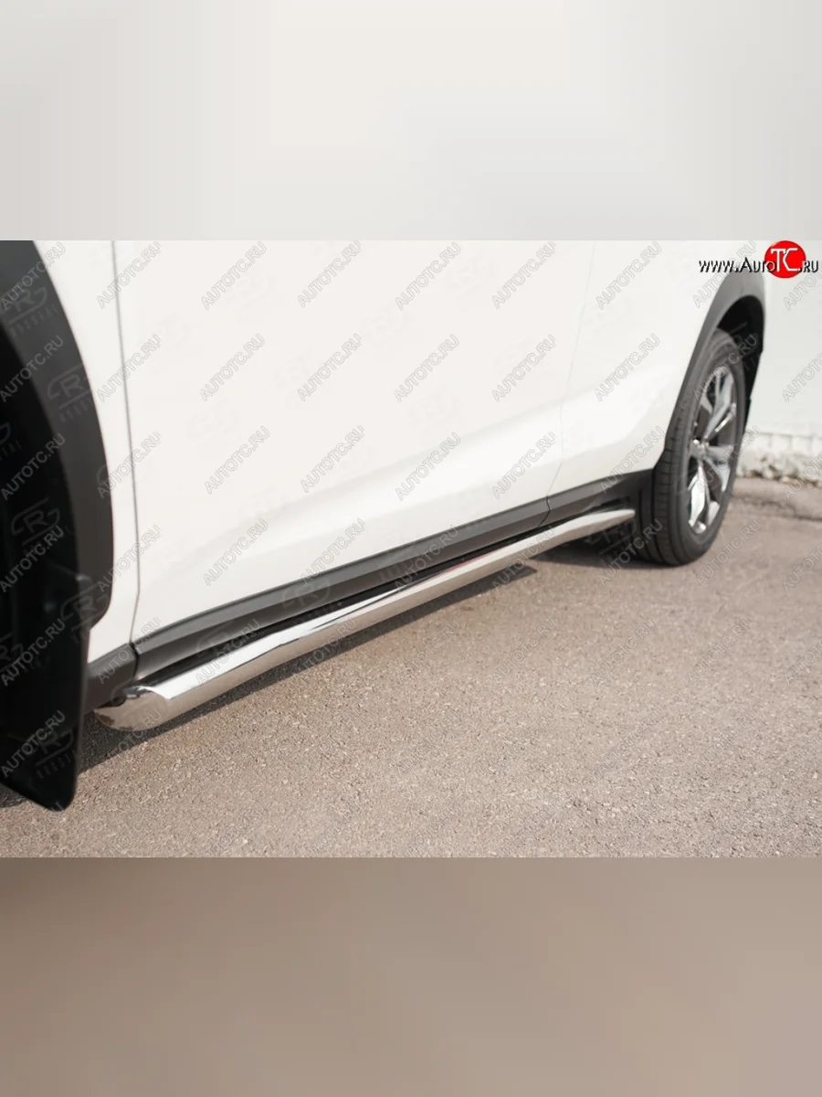 Защита порогов из круглой трубы диаметром 63 мм SLITKOFF  Lexus NX200 (2014-2017) Z10  в Самаре Самарской области