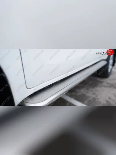 Широкая защита порогов с трубой диаметром 42 мм SLITKOFF Lexus NX200T  Z10 (2014-2017)