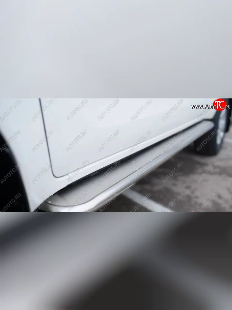 Широкая защита порогов с трубой диаметром 42 мм SLITKOFF  Lexus NX200T (2014-2017) Z10  с доставкой в г. Керчь