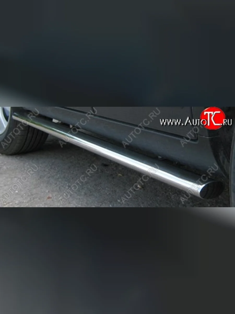 Защита порогов из овальной трубы диаметром 75x42 мм Russtal Jeep Liberty KK (2007-2013)  в Керчи Республика Крым