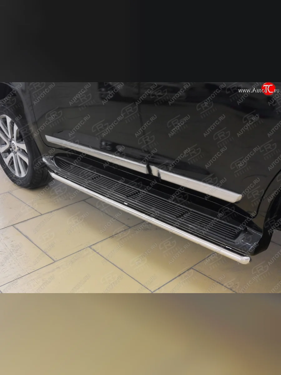 Защита порогов из круглой трубы диаметром 42 мм SLITKOFF  Toyota Land Cruiser (2015-2021) 200  в Самаре Самарской области